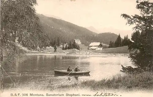 AK / Ansichtskarte  Montana-sur-Sierre_VS Sanatorium Stephani Gondelteich