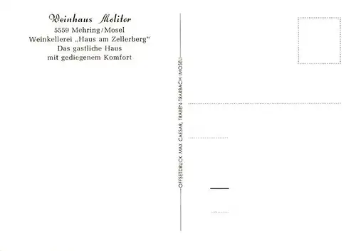 AK / Ansichtskarte  Mehring_Mosel Weinhaus Molitor Gaststube