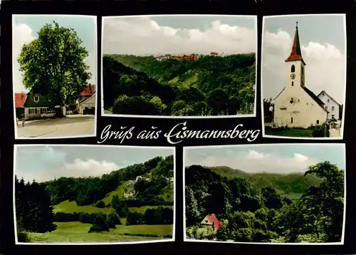 AK / Ansichtskarte  Eismannsberg_Mittelfranken Ortspartie Panorama Kirche