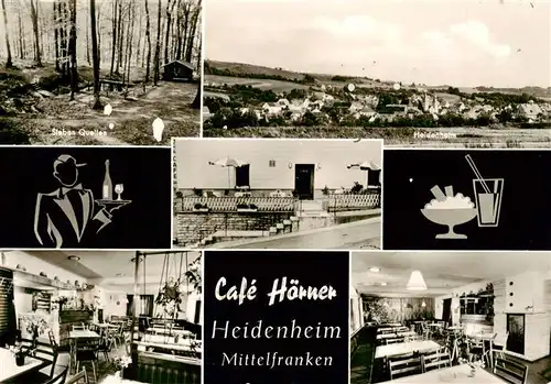 AK / Ansichtskarte  Heidenheim_Mittelfranken Steben Quellen Panorama Cafe Hoerner Gastraeume