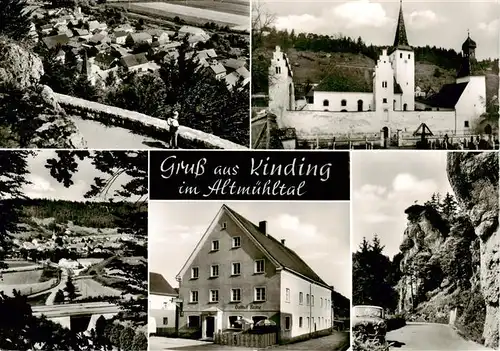AK / Ansichtskarte 73908608 Altmuehltal Panorama Kirche Gasthof Krone Strassenpartie