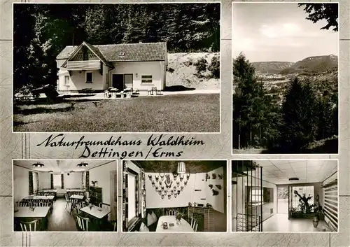 AK / Ansichtskarte 73908609 Dettingen_Erms Naturfreundehaus Waldheim Gastraeume Flur Panorama