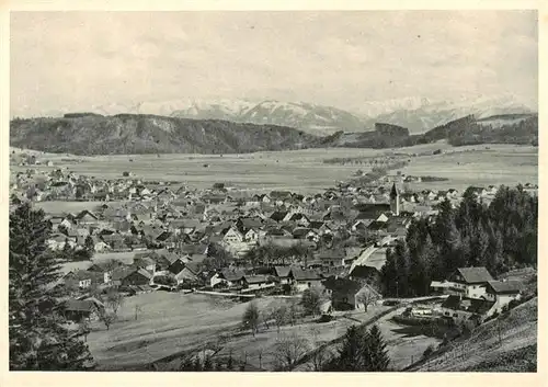 AK / Ansichtskarte 73908612 Peiting Panorama mit Bergen