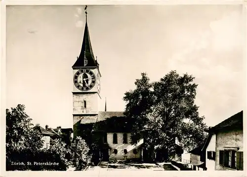 AK / Ansichtskarte  Zuerich__ZH St Peterskirche