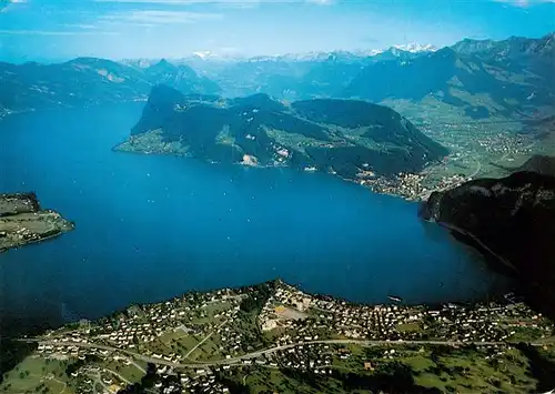 AK / Ansichtskarte  Hergiswil_Vierwaldstaettersee Fliegeraufnahme