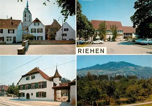 AK / Ansichtskarte  Riehen_Basel_BS Dorfkirche Gemeindehaus Wettsteinhaus Pillingerhuegel