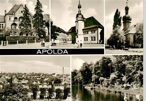 AK / Ansichtskarte  Apolda Carolinenheim Rathaus Martinskirche uebersicht