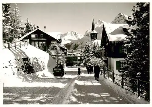 AK / Ansichtskarte  Arosa_GR Strassenpartie im Winter