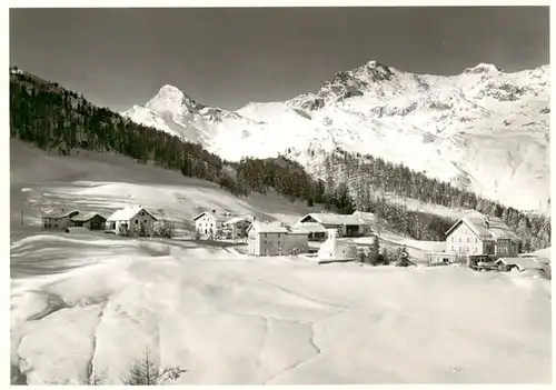 AK / Ansichtskarte  Fextal_Val_Fex_Sils_Maria_GR Hotel Sonne mit Piz Longhin