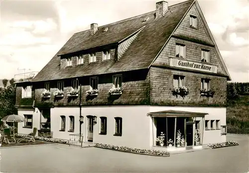 AK / Ansichtskarte  Winterberg_Hochsauerland Gasthof Pension Engemann Kurve