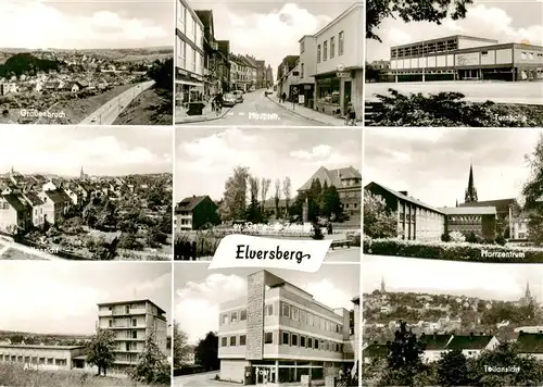 AK / Ansichtskarte  Elversberg Groessenbruch Hauptstrasse Turnhalle Panorama Gemeindezentrum Pfarrzentrum Altenheim Teilansicht Post