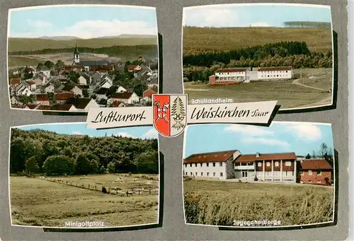 AK / Ansichtskarte 73908822 Weiskirchen_Saar Panorama Schulandheim Minigolfplatz Jugendherberge