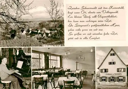 AK / Ansichtskarte 73908842 Bottingen_Teningen_BW Panorama Gasthaus zum Rebstock Gaststube Der singende Wirt