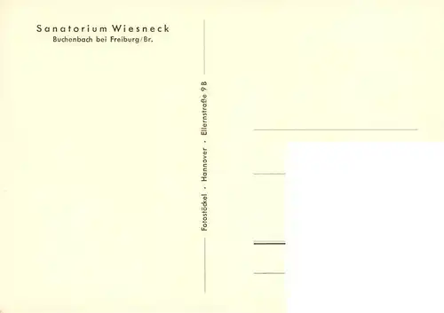 AK / Ansichtskarte 73908843 Buchenbach_Breisgau Sanatorium Wiesneck