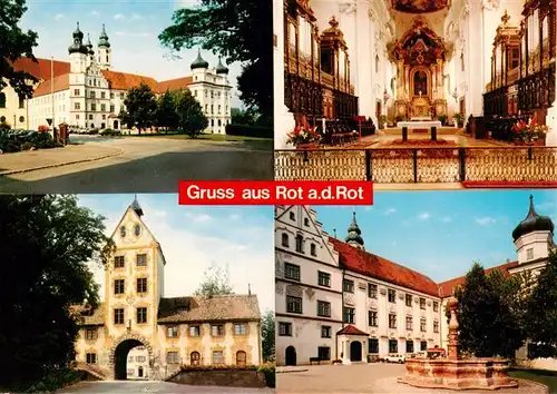 AK / Ansichtskarte 73908942 Rot_Rot Kirche Inneres Brunnen Schlosstor