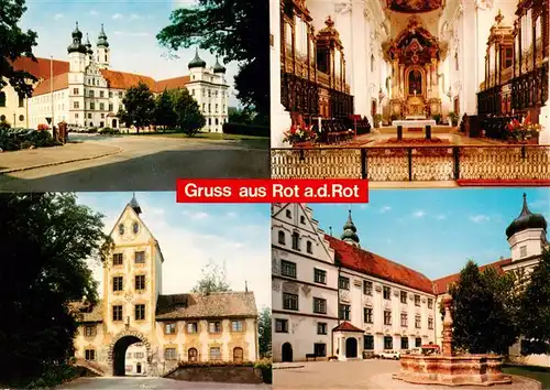 AK / Ansichtskarte  Rot_Rot Kirche Inneres Brunnen Schlosstor