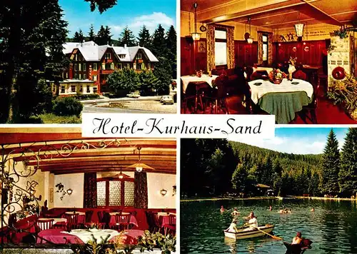 AK / Ansichtskarte 73908944 Sand_Buehl Hotel Kurhaus Sand Gastraeume Gondelteich