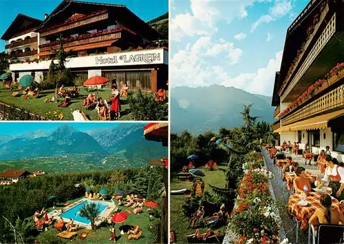 AK / Ansichtskarte  Schenna_Meran_Trentino_IT Hotel Lagren Terrasse Freibad