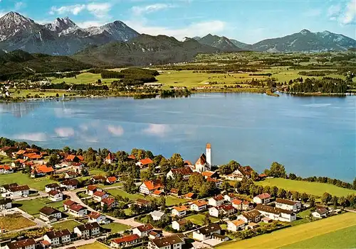 AK / Ansichtskarte 73909021 Waltenhofen_Schwangau Fliegeraufnahme mit Forggensee und Allgaeuer Alpen Aggenstein und Breitenberg