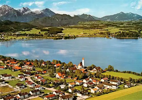 AK / Ansichtskarte  Waltenhofen_Schwangau Fliegeraufnahme mit Forggensee und Allgaeuer Alpen Aggenstein und Breitenberg