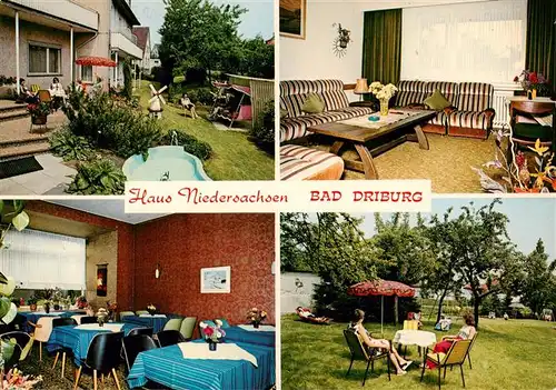 AK / Ansichtskarte 73909022 Bad_Driburg Haus Niedersachsen Gastraeume Garten