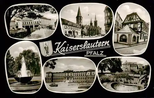 AK / Ansichtskarte 73909035 Kaiserslautern Pfalztheater Kirche Brunnen Schloss Park
