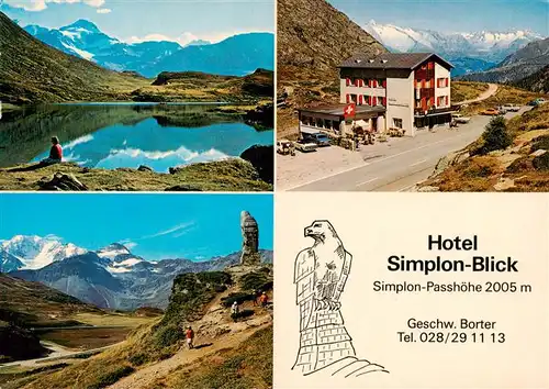 AK / Ansichtskarte  Simplon_2500m_VS Hotel Simplon Blick Simplon Passhoehe
