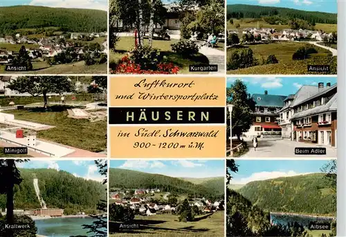 AK / Ansichtskarte 73909073 Haeusern_Schwarzwald Ansicht Kurgarten Minigolf Beim Adler Kraftwerk Albsee