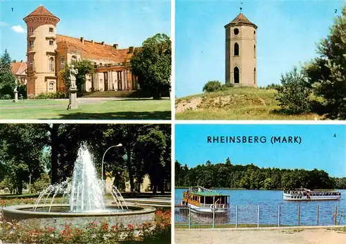 AK / Ansichtskarte  Rheinsberg Schloss jetzt Sanatorium Helmut Lehmann Leuchtturm Springbrunnen Am Rheinsberger See