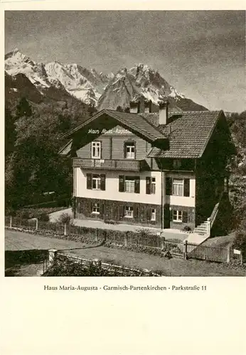 AK / Ansichtskarte  Garmisch-Partenkirchen Haus Maria Augusta