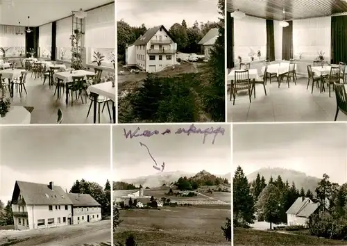 AK / Ansichtskarte  Bodenhof_Gersfeld Gasthaus und Pension Wachtkueppel Gastraeume Teilansichten