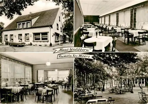 AK / Ansichtskarte  Rumeln-Kaldenhausen Haus Waldborn Gaststaette im Walde Gastraeume Gartenwirtschaft