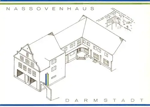 AK / Ansichtskarte  Darmstadt Nassovenhaus Zeichnung