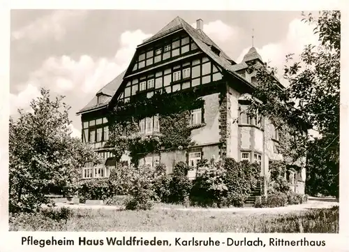 AK / Ansichtskarte 73909174 Durlach_Karlsruhe_Baden Pflegeheim Haus Waldfrieden Rittnerthaus