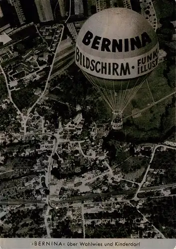 AK / Ansichtskarte 73909180 Wahlwies Jungfernfahrt des Dt Kinderdorf Freiballons Bernina