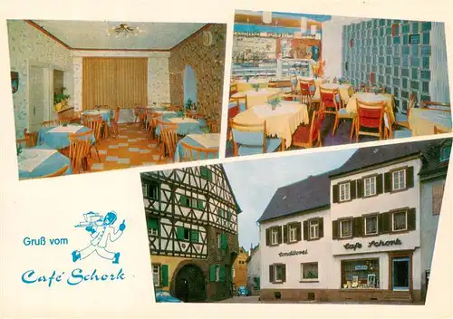 AK / Ansichtskarte 73909185 Ladenburg Cafe Schork Gastraeume