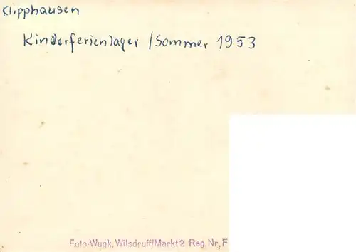 AK / Ansichtskarte 73909192 Klipphausen_Sachsen Gasthof Kinderferienlager Sommer 1953