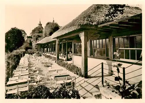 AK / Ansichtskarte  Langenburg_Wuerttemberg Schloss Cafe im Rosengarten Terrasse