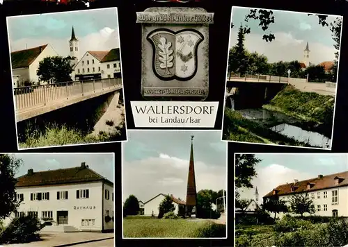 AK / Ansichtskarte  Wallersdorf Kirche Rathaus Teilansichten