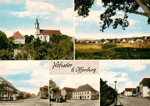 AK / Ansichtskarte  Hofweier_Ortenaukreis Kirche Panorama Ortspartien