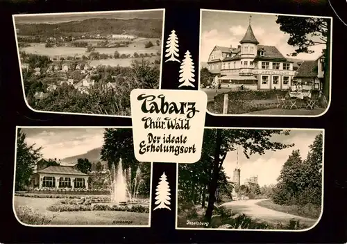 AK / Ansichtskarte  Tabarz_Bad_Tabarz Panorama Hotel Deutscher Hof Restaurant Parkfontaene Inselsberg