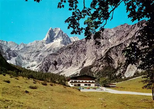 AK / Ansichtskarte  Gramaialm_1263m_Falzthurntal_Tirol_AT mit Lamsenspitze und Karwendelgebirge