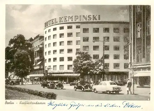 AK / Ansichtskarte  Berlin Kurfuerstendamm Hotel Kempinski