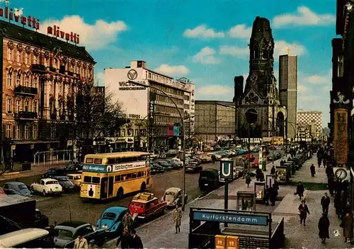 AK / Ansichtskarte  Berlin Kurfuerstendamm Kaiser Wilhelm Gedaechtniskirche