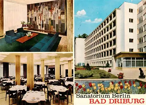 AK / Ansichtskarte 73909404 Bad_Driburg Sanatorium Berlin Foyer Gastraum