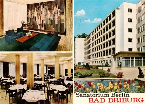 AK / Ansichtskarte  Bad_Driburg Sanatorium Berlin Foyer Gastraum