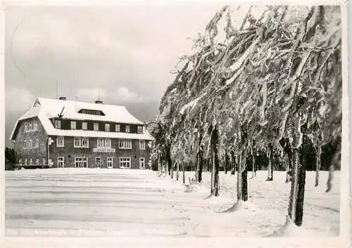 AK / Ansichtskarte 73909409 Moldau_Erzgebirge_Sudetengau_CZ Gloeckner-Baude im Winter