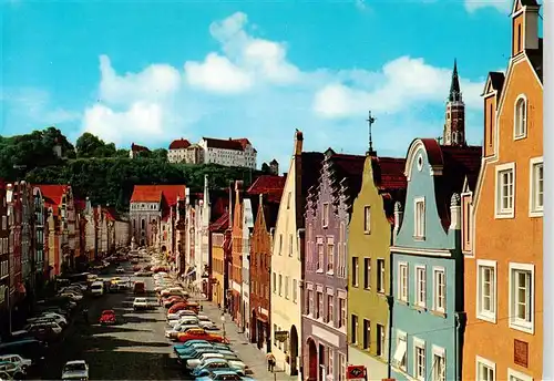 AK / Ansichtskarte  Landshut__Isar Stadtblick mit Burg Trausnitz