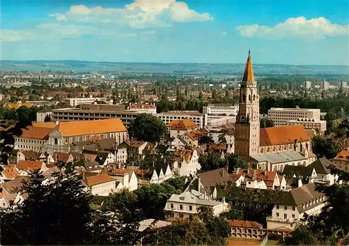 AK / Ansichtskarte 73909441 Landshut__Isar Stadtblick mit St Jodokkirche Regierungsgebaeuden und Dominikanerkirche