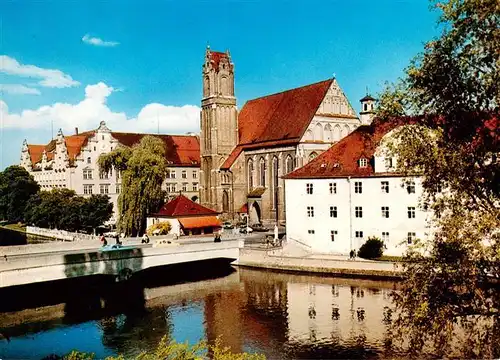 AK / Ansichtskarte  Landshut__Isar Hl Geist Spital und Hl Kirche